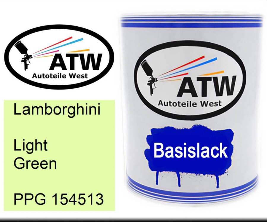 Lamborghini, Light Green, PPG 154513: 1L Lackdose, von ATW Autoteile West.